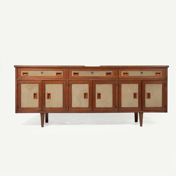 絨布面實木邊櫃